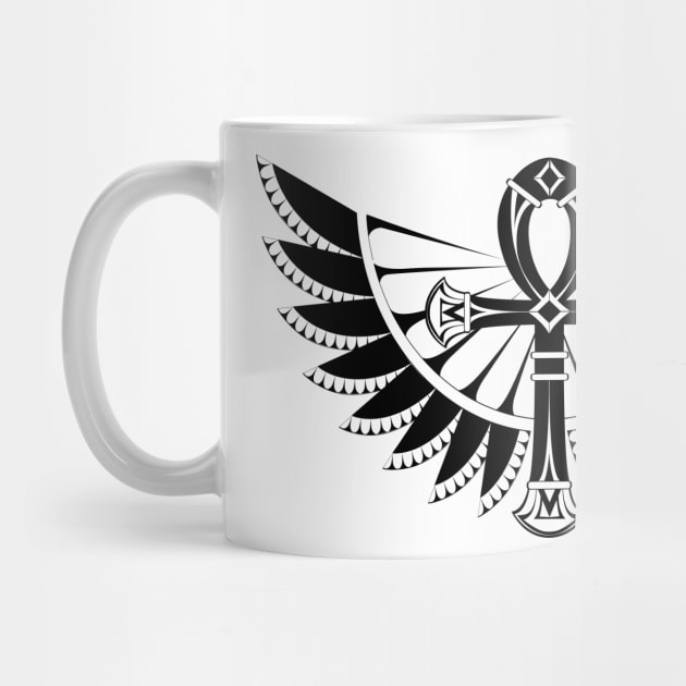 Ankh with Wings ( Black ) by Blackmoon9